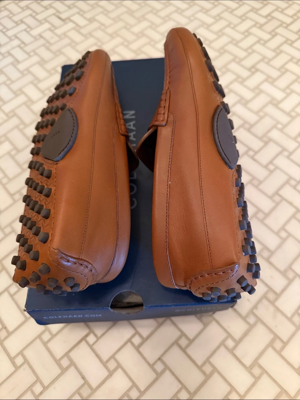 Cole Haan Men's Tan Leather Driving Loafers